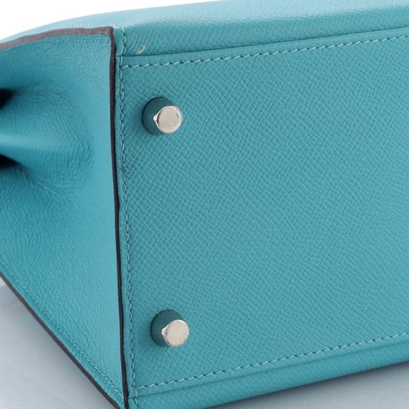 Hermes Kelly Handbag Bleu Du Nord Epsom with Palladium Hardware 32 Blue - Picture 7 of 8